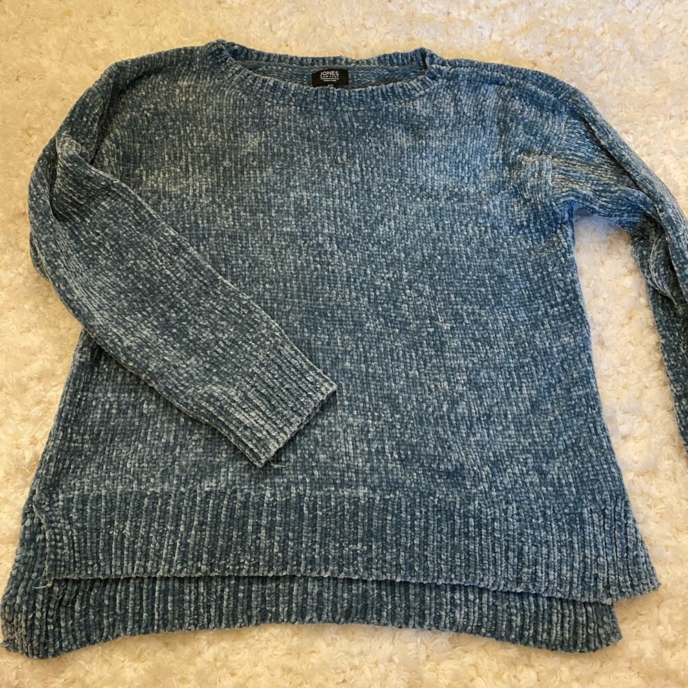 blue velvet sweater